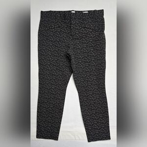 Gap 14R Black and White Patterned Pants Skinny Ankle